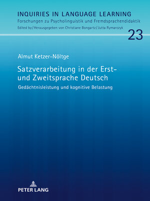 cover image of Satzverarbeitung in der Erst- und Zweitsprache Deutsch